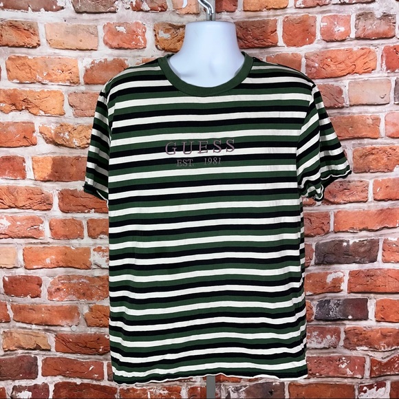 Guess striped tshirt Large retro style